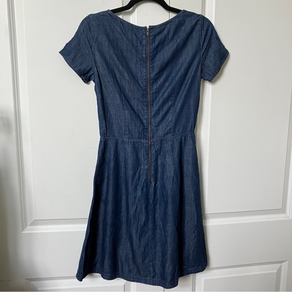 Banana Republic Chambray Cotton Blend Skater Dress - Picture 5 of 6